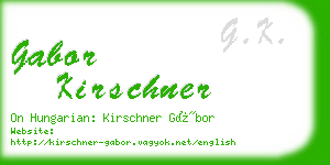 gabor kirschner business card